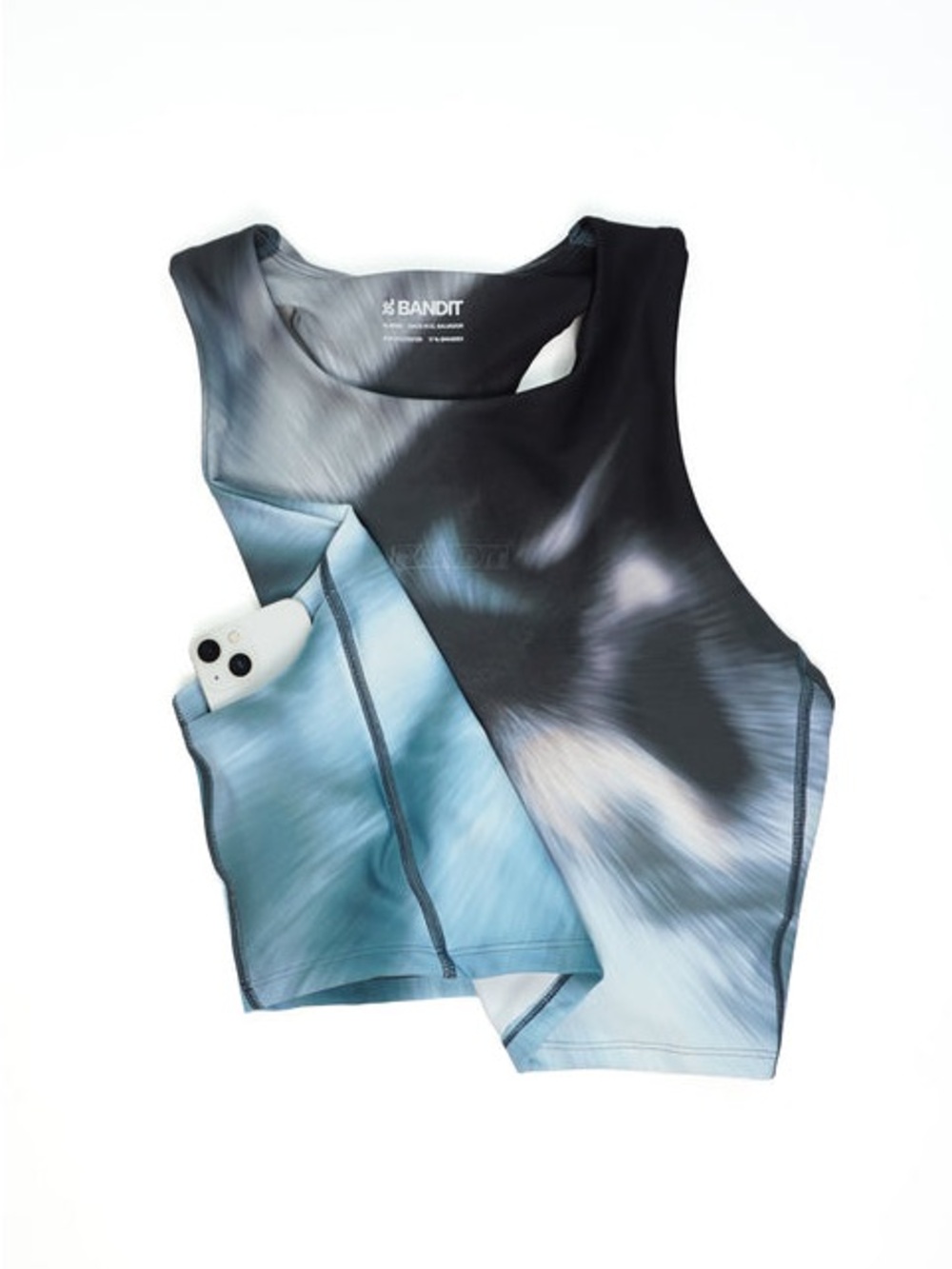 Bandit Stamina Race Crop, Storm Blue Tie Dye - Picture 4 of 4